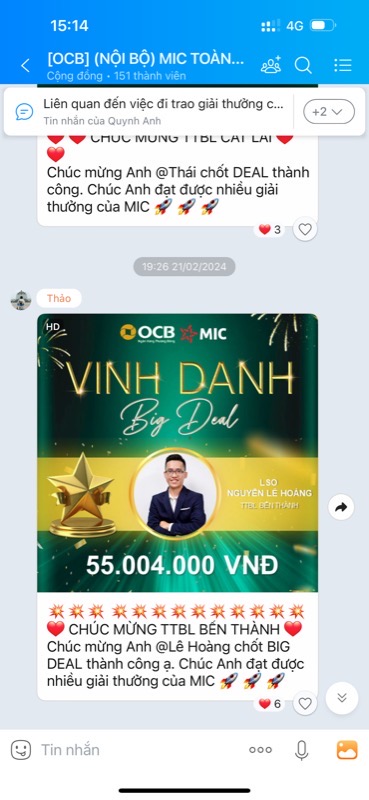 Vinh danh thành tích